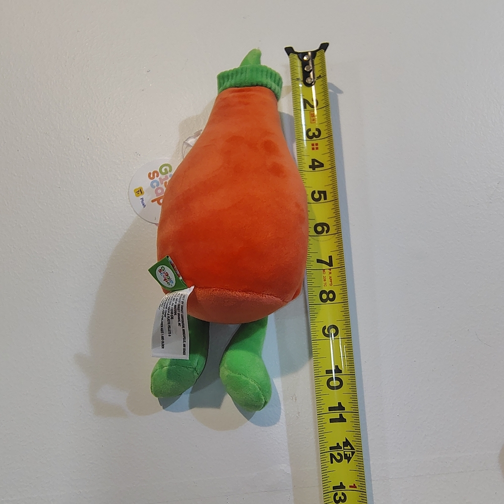 Plush Hot Sauce Bottle Toy - Orange & Green Cute Character - Picture 2 of 5